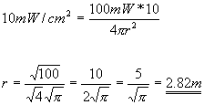 Attenuation by distance diagram